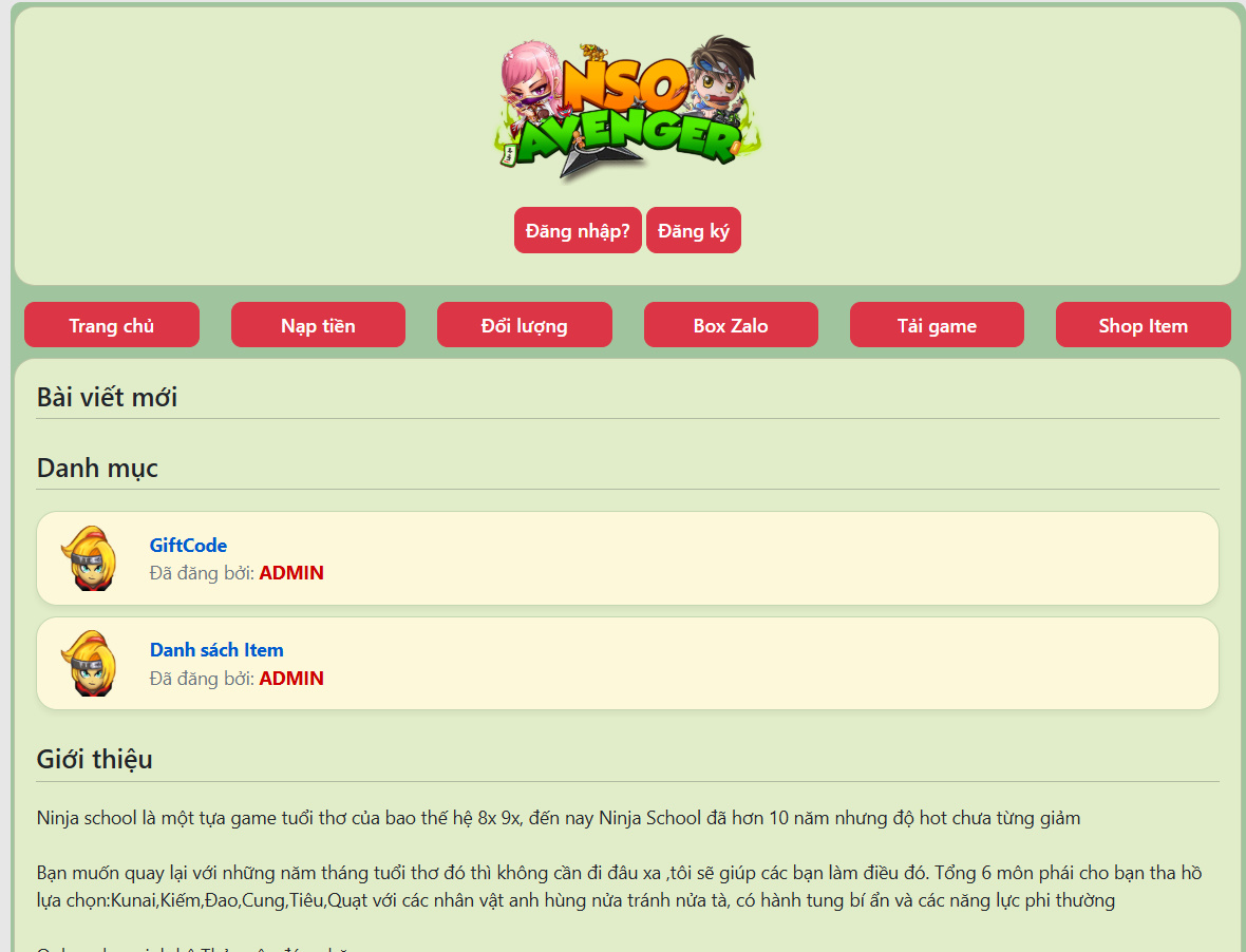 WEB DẠNG 4 ( có admin - shop bán đồ  )